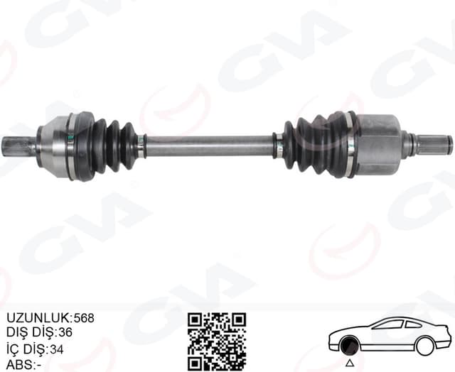 GVA ÖN AKS KOMPLE SOL FOCUS II 04 09 1.6 TDCI CVT OTOM. DIZEL OEM: 3M513B437MH-3M513B437MG -1479771 - GVA 4435015 kodlu oto yedek parça