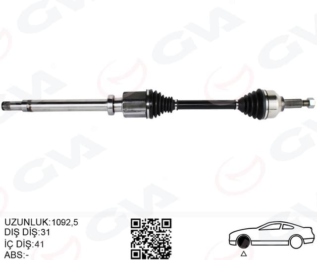 GVA ON AKS KOMPLE SAĞ TOURNEO CUSTOM 2.2 TDCİ-2.0TDCİ 155HP UZUN ŞASE 12 KK213B436BA OEM: KK213B436BB-BK213B436BD-BK213B436BC - GVA 4435034 kodlu oto yedek parça