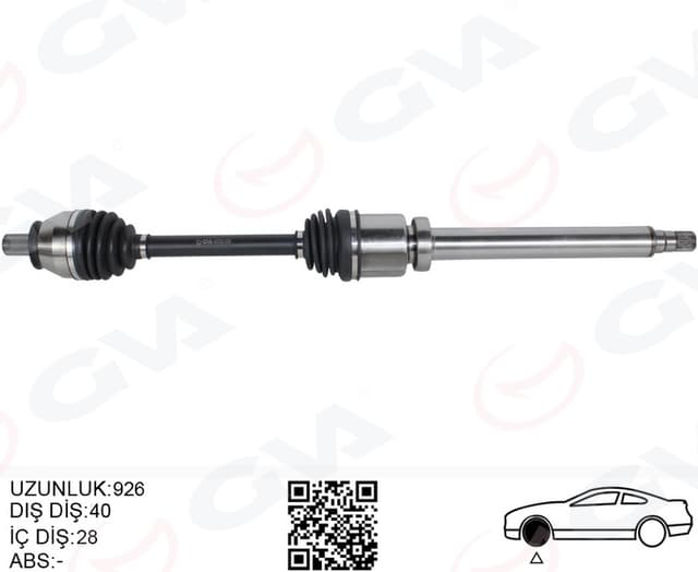GVA ON AKS KOMPLE SAG MONDEO IV 2.0 TDCI 07 14 OTOM. OEM: 7G913B436BF-1788206 - GVA 4437002 kodlu oto yedek parça