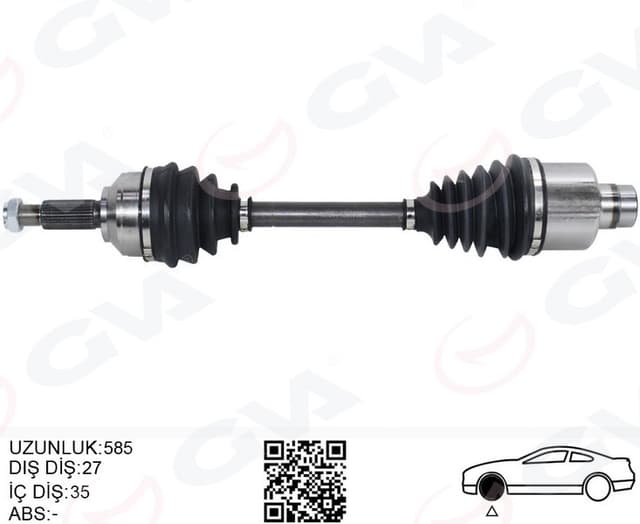 GVA ON AKS KOMPLE SAG MONDEO III 1.8 - 2.0 16V- 2.0TDCI 00 07 2S713B436BC-1214374-1312785 OEM: 2S713B436BC-1214374-1312785 - GVA 4437004 kodlu oto yedek parça