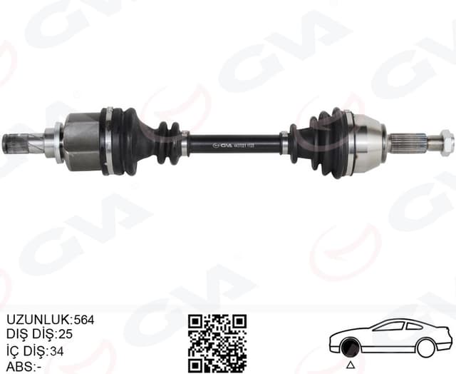 GVA ÖN AKS KOMPLE SOL FORD FIESTA VI 1.0 ECOBOOST 14 B-MAX 14 1.6TI OEM: D1B73B437CB-1768179 - GVA 4437021 kodlu oto yedek parça