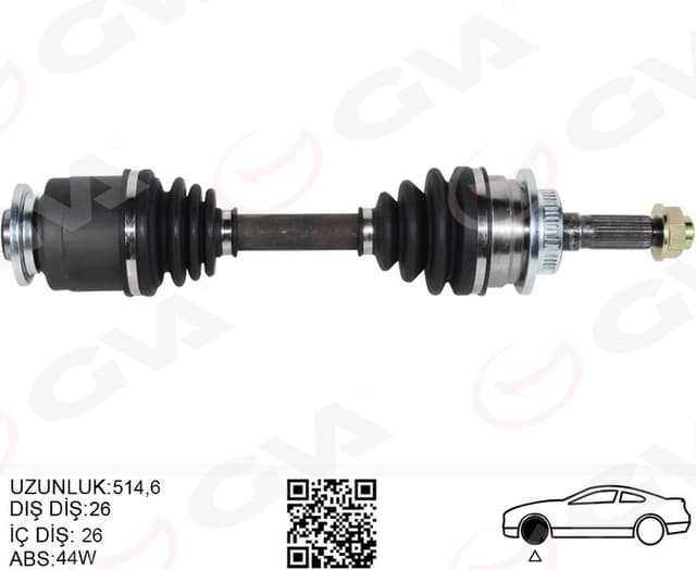 GVA ON AKS KOMPLE SOL FORD RANGER 2.5TD 02 07 MAZDA BT50 02 0 6 ABS LI 2M353B437AA-1339667 OEM: 2M353B437AA-1339667 - GVA 4438001 kodlu oto yedek parça