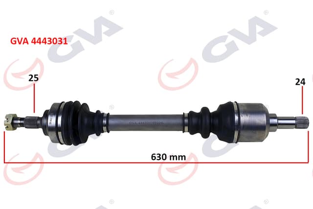 GVA KOMPLE AKS SOL PARTNER/C4 1.6 HDI 09 307 1.4/1.6 HDİ 630mm 3272.8W-3272.9W-3272.LV OEM: 3272.8W-3272.9W-3272.LV - GVA 4443031 kodlu oto yedek parça
