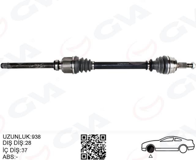 GVA KOMPLE AKS ÖN SAĞ PSA 3008 1.6 BlueHDI A-T 16- OEM: 9677570880-1617300580-9811176480 - GVA 4443316 kodlu oto yedek parça