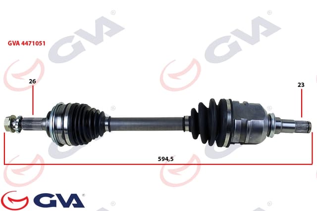 GVA KOMPLE AKS SOL TOYOTA COROLLA 1.6L 4A-FE AE101 AE111 92-00 / 1.3L 2E EE100 EE111 94-00 ABS SİZ ARAÇLAR İÇİN 26X23 KOMPLE BOY 599.5MM 4342020111-4342020112-4342020113 OEM: 4342020111-4342020112-4342020113 - GVA 4471051 kodlu oto yedek parça