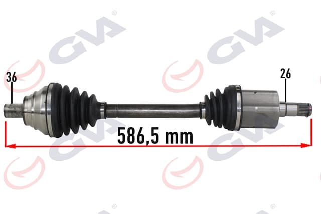 GVA KOMPLE AKS SOL GOLF VI 1.6i AUTO. 08-13 587mm 1K0407271CQ-1K0407451PX OEM: 1K0407271CQ-1K0407451PX - GVA 4475053 kodlu oto yedek parça