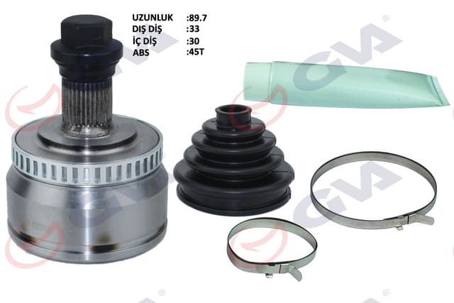GVA AKS KAFASI DIŞ ÖN A4-PASSAT 1.8T 96-01 ABS Lİ 45 DİŞ 33x30x53 92mm OEM: 8D0498099B-8D0498099-8D0407305G - GVA 4475120K kodlu oto yedek parça