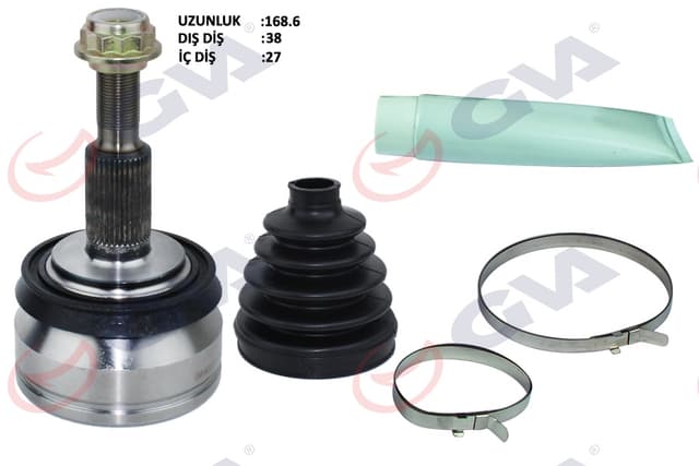 GVA AKS KAFASI DIŞ ÖN TRANSPORTER T5 1.9 TDI 04-10 AXB 38x27x63 168.5mm OEM: 7H0498099-7H0407321B-7H0407321A - GVA 4475220K kodlu oto yedek parça