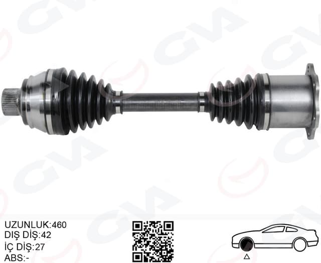 GVA KOMPLE AKS SAĞ/SOL AUDI A4-A5 1.8TFSI-2.0 TDI 08- OEM: 8K0407271F-8K0407271Q-8K0407271AK - GVA 4475266 kodlu oto yedek parça