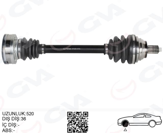 GVA KOMPLE AKS ÖN SOL GOLF-LEON-JETTA-PASSAT 1.6 TDİ TDİ 04-14 KISA CAYB-CAYC 1.6 TDİ OEM: 1K0407271AT-1K0407271CP-1K0407451FX - GVA 4475283 kodlu oto yedek parça