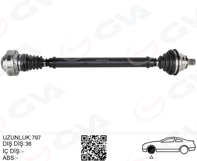 GVA KOMPLE AKS ÖN SAĞ GOLF5-GOLF6-PASSAT-JETTA 2.0 TDİ 04-13 BKP-BKD-CFFB 2.0 TDİ OEM: 1K0407272EN-1K0407272RB - GVA 4475286 kodlu oto yedek parça