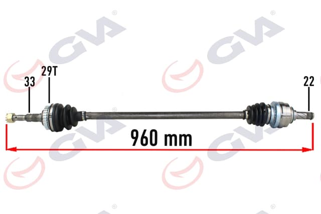 GVA KOMPLE AKS SAĞ OPEL VECTRA B 1.6 99-02 MAKYAJLI KASA ABS Lİ 29DİŞ 960mm 374350-9119915-93184264 OEM: 374350-9119915-93184264 - GVA 4490115 kodlu oto yedek parça