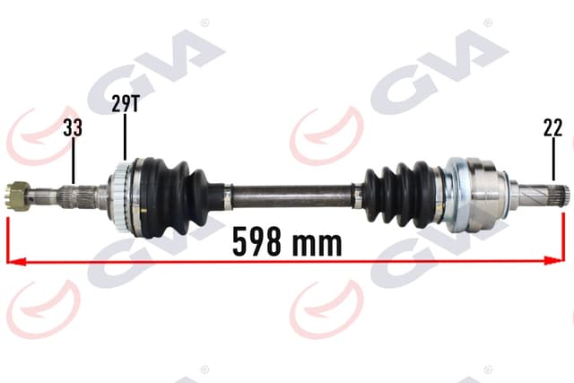 GVA KOMPLE AKS SOL OPEL VECTRA B 1.6 99-02 MAKYAJLI KASA ABS Lİ 29DİŞ 598mm 374349-9119914-374360 OEM: 374349-9119914-374360 - GVA 4490116 kodlu oto yedek parça