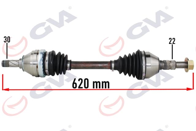 GVA KOMPLE AKS SOL OPEL VECTRA C 1.6-1.8 02-08 620mm OEM: 374473-95520709-73503003 - GVA 4490121 kodlu oto yedek parça