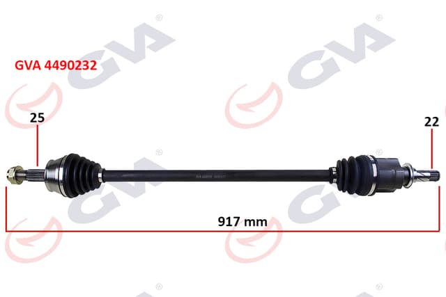 GVA KOMPLE AKS SAĞ CORSA D 1.3 CDTI 06 DTJ 917mm OEM: 374793-13150503 - GVA 4490232 kodlu oto yedek parça