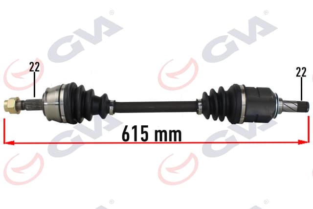 GVA KOMPLE AKS SOL OPEL CORSA D 06>14 CORSA E 14>19 ADAM 12>19 1.0-1.2-1.4 22x22x615 OEM: 13149830-374789-95518746-5374177 - GVA 4490236 kodlu oto yedek parça