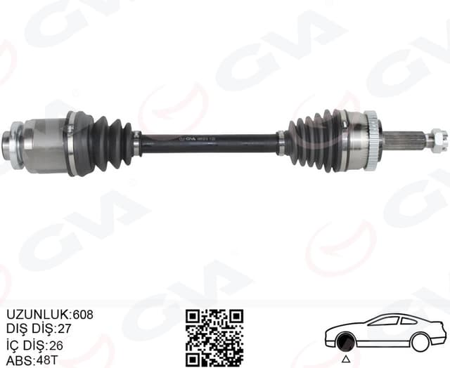 GVA KOMPLE AKS ÖN SAG HYUNDAI TUCSON JM 2.0 CRDI ABSLI 04-10 495002E550 OEM: 495002E550 - GVA 4491210 kodlu oto yedek parça