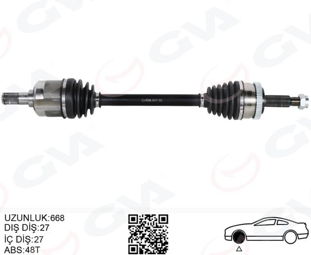 GVA KOMPLE AKS ÖN SOL HYUNDAI TUCSON JM 2.0 CRDI ABSLI 04-10 OEM: 495012E900 - GVA 4491211 kodlu oto yedek parça