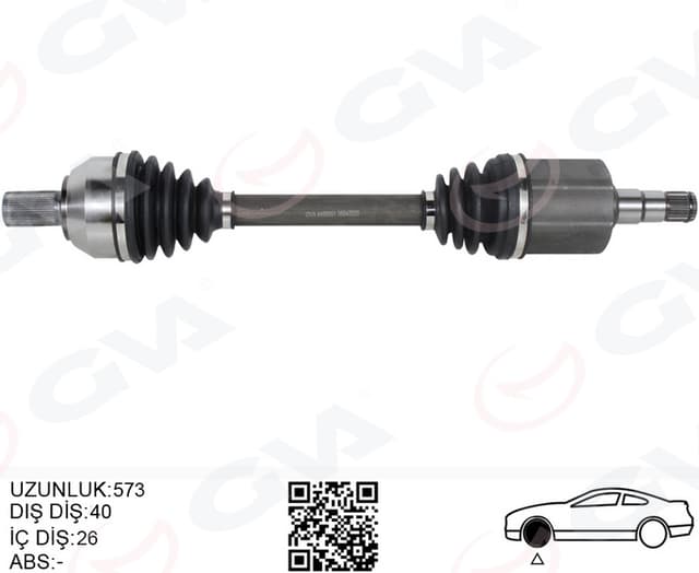 GVA ÖN AKS KOMPLE SOL VOLVO S60 II 15> V60 I 15> V70 III 15> D2-T3-T4 OTOM. SANZIMAN 8 VITES OEM: 31367192-36010164 - GVA 4499001 kodlu oto yedek parça