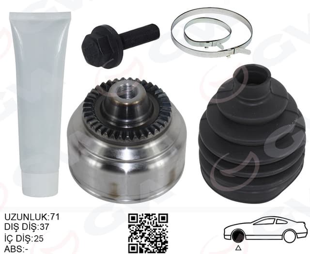 GVA AKS KAFASI DIŞ SAĞ/SOL BMW F10 F12 F13 F06 xDrıve 71MM 31607618681-31607618680 OEM: 31607618681-31607618680 - GVA 4499004K kodlu oto yedek parça