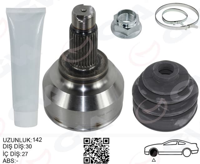 GVA AKS KAFASI DIŞ SAĞ/SOL BMW E46 XD Xİ 142MM OEM: 31607505199-31607505200 - GVA 4499007K kodlu oto yedek parça