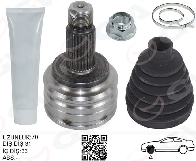 GVA AKS KAFASI DIŞ ÖN SAĞ/SOL BMW X3 E83 137MM 31607529201-31607529202 OEM: 31607529201-31607529202 - GVA 4499008K kodlu oto yedek parça