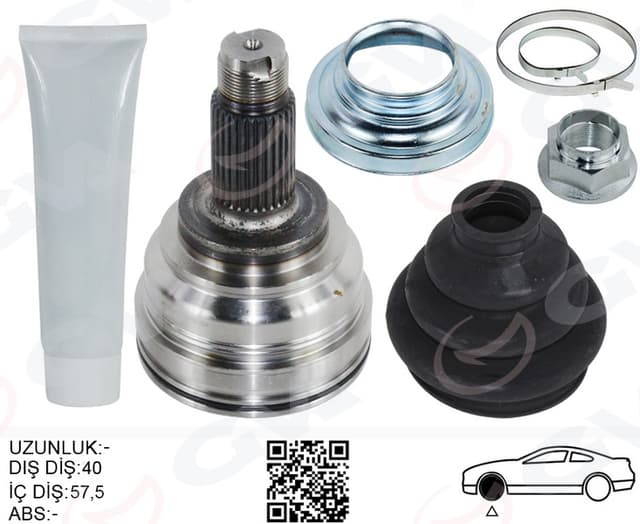 GVA AKS KAFASI DIŞ ARKA SAĞ/SOL BMW X5 E53 00 07 141.5MM OEM: 33207500914-33207500915 - GVA 4499015K kodlu oto yedek parça