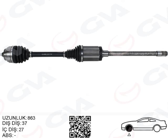 GVA KOMPLE AKS ÖN SAĞ BMW F10 F12 F13 F06 xDrıve 863MM OEM: 31607618680-31607593044 - GVA 4499112 kodlu oto yedek parça