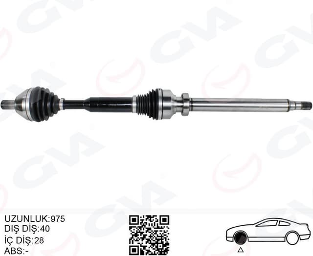 GVA ÖN AKS KOMPLE SAG VOLVO XC60 I 10 15 D3-D4-T5-T6 XC60 II 15 D4 OTOMATİK ŞANZIMAN 8 VİTES OEM: 36010216 31325111 - GVA 4499164 kodlu oto yedek parça