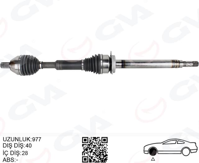 GVA ÖN AKS KOMPLE SAG VOLVO XC60 I 15 17 D3-D4 MANUEL 6 VITES 31325702-36010217 OEM: 31325702-36010217 - GVA 4499166 kodlu oto yedek parça