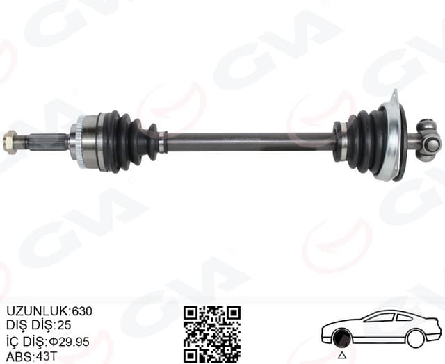GVA ÖN AKS KOMPLE SOL VOLVO S40 I 1.6-1.8 1.9DI 1.6 99>04 V40 I 1.6-1.8 1.9DI 1.6 99>04 OEM: 8251754 - GVA 4499169 kodlu oto yedek parça
