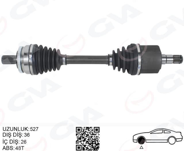 GVA ÖN AKS KOMPLE SOL VOLVO S60 I 2.0 T 2.4 04 10 V70 II 2.0 T 2.4 04 10 OEM: 9480544-8689210 - GVA 4499170 kodlu oto yedek parça