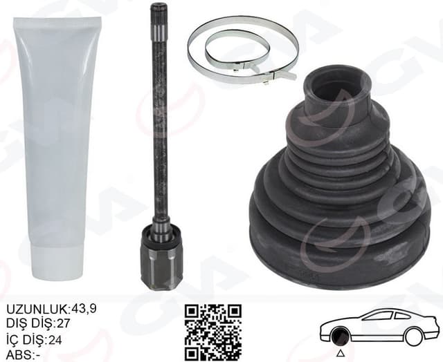 GVA AKS MILI ÖN SAĞ BMW X5 E70 X6 E71 E72 SANZIMAN TARAFI UZUNLUK- 567.5MM OEM: 31607545126-31608631750-31607622884 - GVA 4499188 kodlu oto yedek parça