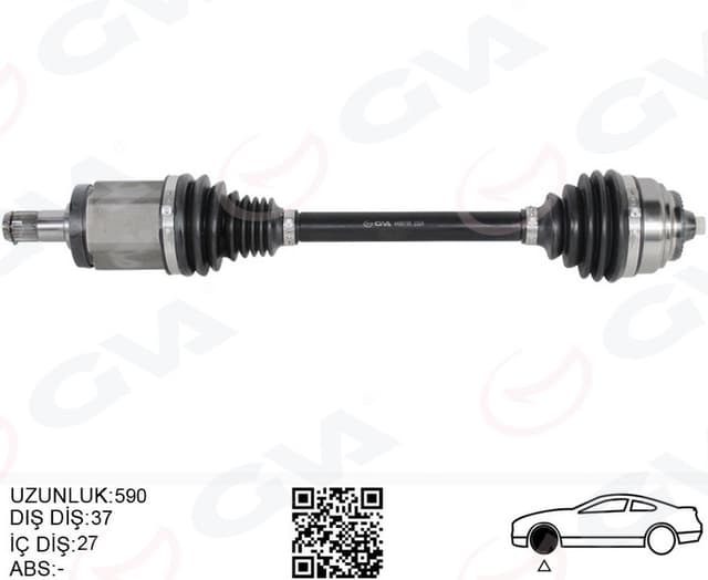 GVA KOMPLE AKS ÖN SOL BMW X3 F25 X4 F26 590MM OEM: 31607619657-31608675013 - GVA 4499195 kodlu oto yedek parça