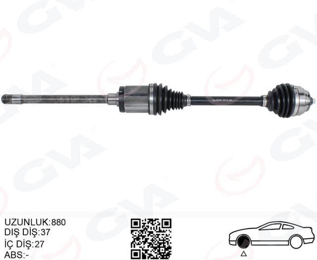 GVA KOMPLE AKS ÖN SAĞ BMW X3 F25 X4 F26 880MM OEM: 31607619658-31608675014 - GVA 4499196 kodlu oto yedek parça