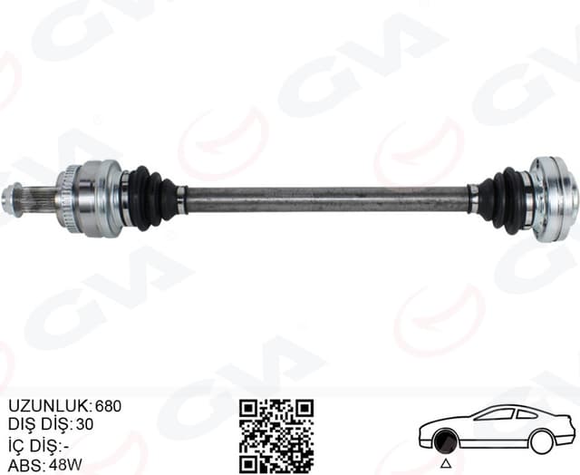 GVA KOMPLE AKS ARKA SOL BMW X3 E83 04 680MM 33217540116-33213428180 OEM: 33217540116-33213428180 - GVA 4499205 kodlu oto yedek parça