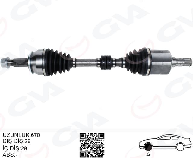 GVA KOMPLE AKS SOL NISSAN QASHQAI 1.6L Dci R9M dizel J11 13- OTOMATİK VİTES OEM: 391014EB2A - GVA 4499903 kodlu oto yedek parça