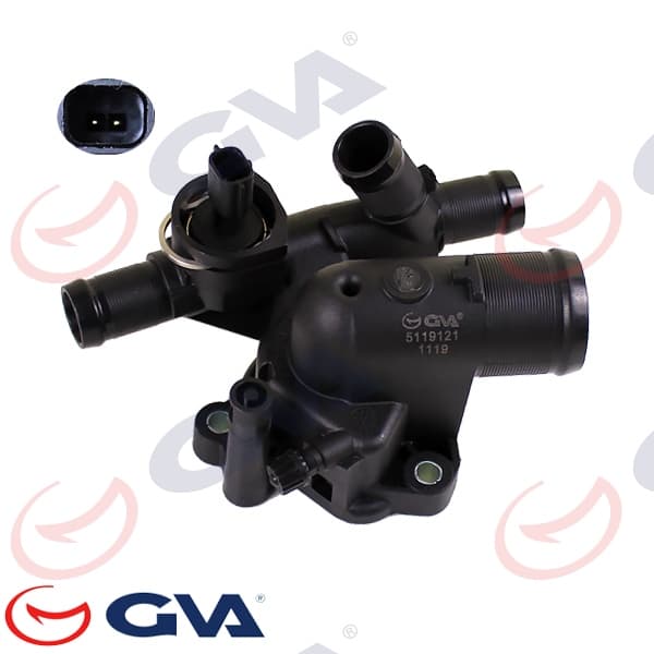 GVA TERMOSTAT KOMPLE 83C TRAFIC II-VIVARO-MEGANE III-FLUENCE-LAGUNA II-ESPACE 2.0 DCİ 06 OEM: 8200907243-8200781512-4433121 - GVA 5119121 kodlu oto yedek parça