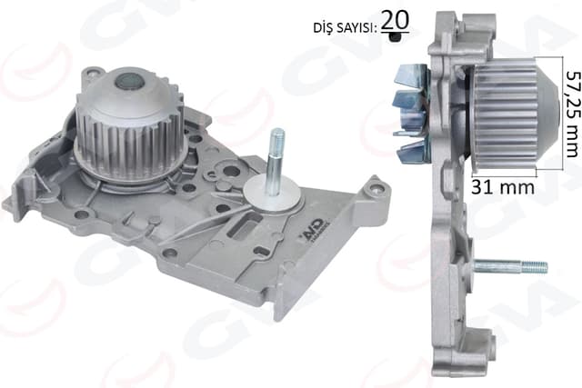 GVA DEVİRDAİM RENAULT CLIO II 98 CLIO III 05 FLUENCE 10 KANGOO 97 LAGUNA I 97 LAGUNA II 01 05 MEGANE I-II-III SCENIC I-II-II SYMBOL II 08 DOKKER 12 SANDERO 08 1.4 1.6 OEM: 7700105378-210100753R-8200962184 - GVA 5214310 kodlu oto yedek parça