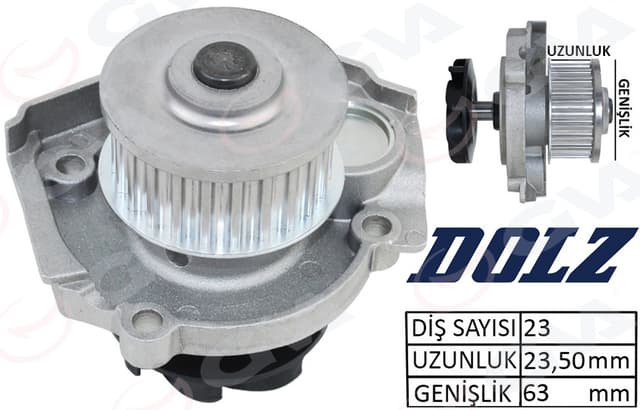 GVA DEVİRDAİM ALBEA-PUNTO-LINEA-IDEA-STILO-BRAVA-YPSILON 1.2/1.4 16V PA866 OEM: 46520401-55184081-55186602-55284051 - GVA 5221310 kodlu oto yedek parça