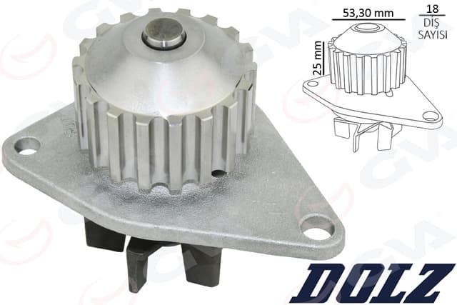 GVA DEVIRDAIM SU POMPASI P106-P206-P207-P307-BIPPER-NEMO-PARTNER-BERLINGO-C2-C3-SAXO-XSARA 1.4 TU3JP-TU3A 1.4 8V MQP FIAT FIORINO 1.4 KFT.-KFV 1201.G0-9631169188-1609417080 OEM: 1201.G0-9631169188-1609417080 - GVA 5243235 kodlu oto yedek parça
