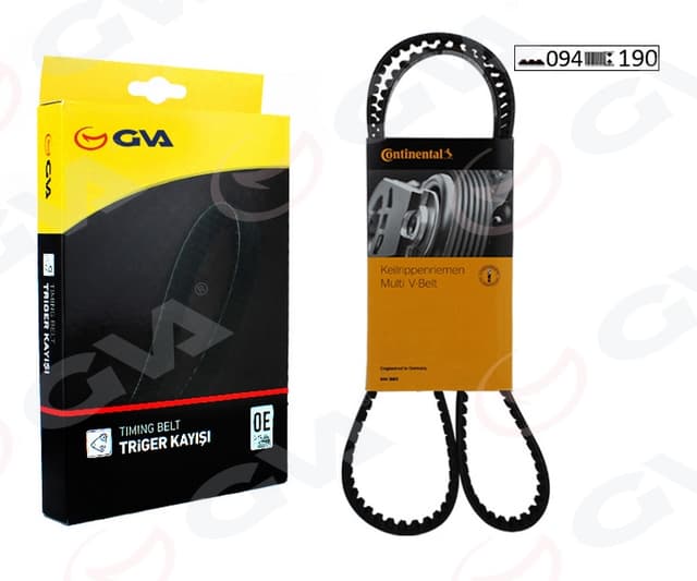 GVA TRİGER KAYIŞI EKSANTRİK KAYIŞI TOYOTA COROLLA 1.6L 4A-F karbüratörlü AE92 88-92 94x190 1356815040-1356815041-1356815042 OEM: 1356815040-1356815041-1356815042 - GVA 58094190 kodlu oto yedek parça