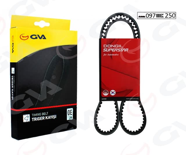 GVA TRİGER KAYIŞI 097x250 TOYOTA LANDCRUISER 3.0D 16V 02 HILUX 2.5D 01 3.0D 00 1356809130-1356830010 OEM: 1356809130-1356830010 - GVA 58097250 kodlu oto yedek parça