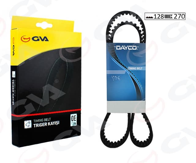 GVA TRİGER KAYIŞI 128x270 RENAULT MEGANE-LAGUNA 1.6 1.8/2.0 98-01 CLIO SPORT 2.0 16V 00-05 7700106243-7700113559 OEM: 7700106243-7700113559 - GVA 58128270 kodlu oto yedek parça