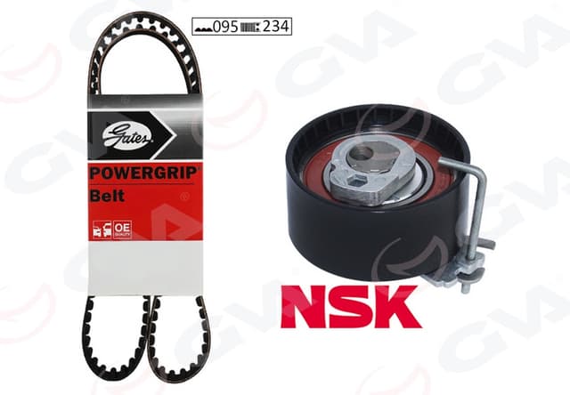 GVA EKSANTRİK GERGİ KİTİ 095x234 CLIO II-III-KANGOO-LOGAN-SANDERO-MODUS 1.2-1.2 16V D4F-D7F OEM: 130C16776R-7701473001-7701476745 - GVA 59T1425G kodlu oto yedek parça