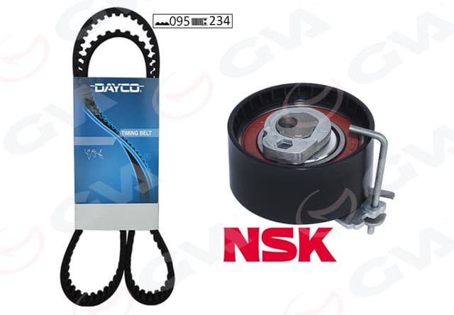 GVA EKSANTRİK GERGİ KİTİ 095x234 CLIO II-III-KANGOO-LOGAN-SANDERO-MODUS 1.2-1.2 16V D4F-D7F K015577XS 1680600QAW OEM: 130C16776R-7701473001-7701476745 - GVA 59T1425S kodlu oto yedek parça