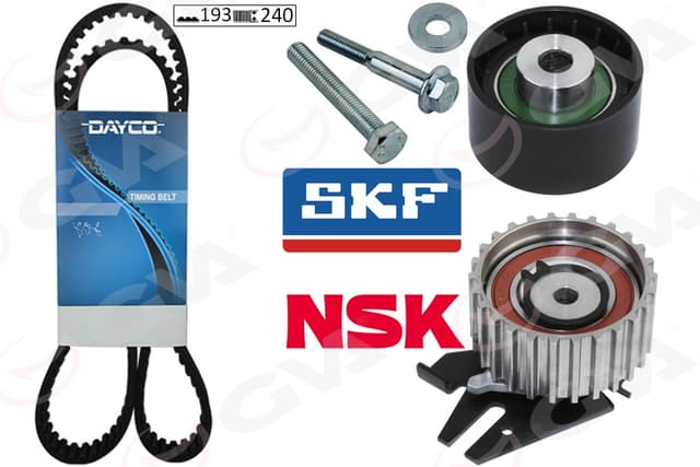 GVA EKSANTRİK GERGİ KİTİ FIAT DOBLO 01 BRAVA 96 01 BRAVO 96 01 PALIO 00 MAREA 96 1.9TD 193x240 OEM: 71736714 - GVA 59T2914D kodlu oto yedek parça