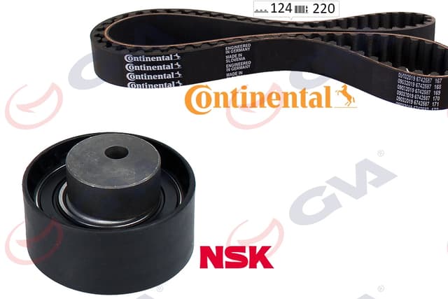 GVA EKSANTRİK GERGİ KİTİ 124x220 BRAVA 1.2 16V-BRAVO I-II 1.2 -1.4-DOBLO 1.4-LINEA 1.2 -MARE-PALIO 1.2 K015503XS OEM: 71736717 - GVA 59T2915C kodlu oto yedek parça