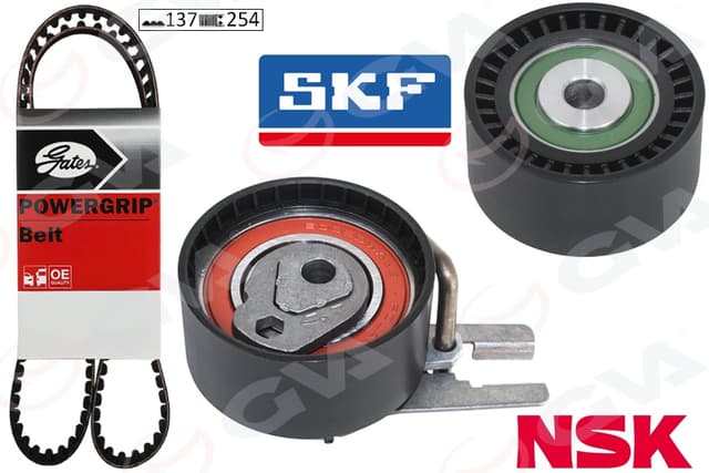 GVA EKSANTRİK GERGİ KİTİ P206-P207-P307-P308-P407-P3008-EXPERT-PARTNER-BERLINGO-JUMPY-C2-C3-C4-C5- XSARA -FOCUS II-FIESTA V-VI VOLVO S40-C30-V50-FIAT SCUDO EURO4 1.6 HDI-TDCİ OEM: 0831.V4-3M5Q8A615CA-9467565880 - GVA 59T4315G kodlu oto yedek parça