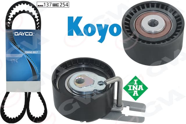 GVA EKSANTRİK GERGİ KİTİ P206-P207-P307-P308-P407-P3008-EXPERT-PARTNER-BERLINGO-JUMPY-C2-C3-C4-C5- XSARA-FOCUS II-FIESTA V-VI VOLVO S40-C30-V50-FIAT SCUDO EURO4 1.6 HDI-TDCİ OEM: 0831.V4-3M5Q8A615CA-9467565880 - GVA 59T4315OE kodlu oto yedek parça